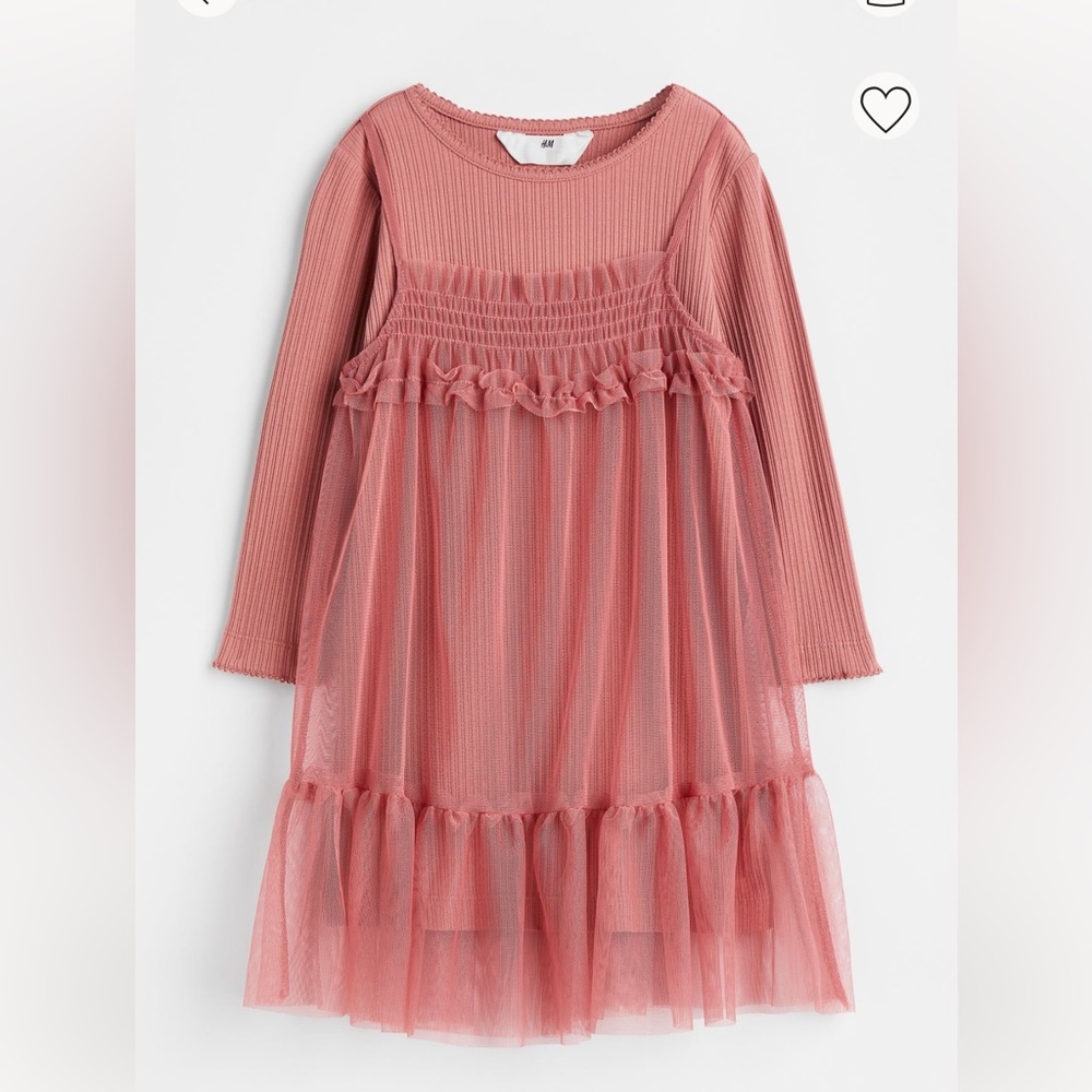 H&M two piece set dress light Marsala red